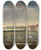 Triptych art skateboard deck of David Von Cln View Of Ulriksdal From The South by David Von Coln (1689-1763)