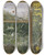Triptych art skateboard deck of Bruno Liljefors Four Bird Studies Redbacked Shrike Corncrake Chaffinches Willow Warbler by Bruno Liljefors (1860-1939)