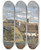 Triptych art skateboard deck of Theodor Von Hrmann Ungarische Bauernhuser by Theodor Von Hormann (1840-1895)