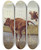 Triptych art skateboard deck of Theodor Philipsen Cows On Saltholm by Theodor Philipsen (1840-1920)