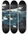 Triptych art skateboard deck of Winslow Homer Moonlight On The Water by Winslow Homer (1836-1910)