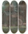 Triptych art skateboard deck of Joseph Frank Currier Trees By A Village by J Frank Currier (1843-1909)