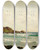 Triptych art skateboard deck of Alfred Thompson Bricher Seascape View Near Newport Rhode Island Off Bristol Rhode Island by Alfred Thompson Bricher (1837-1908)