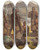Triptych art skateboard deck of Robert Dowling Group Of Natives Of Tasmania by Robert Dowling (1827-1886)