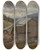 Triptych art skateboard deck of Johan Christian Dahl View Of Hjelle In Valdres_2 by Johan Christian Dahl (1788-1857)