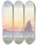 Triptych art skateboard deck of John Brett The Cornish Coast Near Newquay by John Brett (1831-1902)