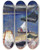 Triptych art skateboard deck of Albert Mller Reminiscence Of Edvard Munch by Albert Muller (1897-1926)