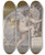 Triptych art skateboard deck of Franois Lafon Deux Amours Tenant Chacun Une Torche Prs Dune Torchre Allume by Francois Lafon (1846-1920)