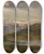 Triptych art skateboard deck of Johan Christian Dahl Landscape At Nystuen On Filefjell by Johan Christian Dahl (1788-1857)