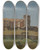 Triptych art skateboard deck of Edmund Kanoldt Motiv Aus Der Rmischen Campagna by Edmund Kanoldt (1845-1904)