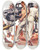 Triptych art skateboard deck of Frank Xavier Leyendecker These Men Have Come Across They Are At The Front Now by Frank Xavier Leyendecker (1876-1924)