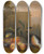 Triptych art skateboard deck of Jakob Bogdny An Extensive Landscape With A Capuchin Squirrel Monkey Two Guinea Pigs A Blue Tit And An Amazon St Vincent Parrot by Jakob Bogdany (1660-1724)