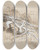 Triptych art skateboard deck of Winslow Homer Tree Roots On A Hillside Prouts Neck by Winslow Homer (1836-1910)