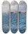 Triptych art skateboard deck of Leontine Von Littrow Rocky Seaside by Leontine Von Littrow (1860-1914)