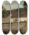 Triptych art skateboard deck of James Abbott Mcneill Whistler Green And Silver The Devonshire Cottages by James Abbott Mcneill Whistler (1834-1903)