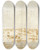 Triptych art skateboard deck of Francesco Guardi Panaromic View Of The Bacino Di San Marco Looking Up The Giudecca Canal by Francesco Guardi (1712-1793)