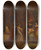 Triptych art skateboard deck of Adolphe Monticelli A Woodland Fte by Adolphe Monticelli (1824-1886)