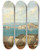 Triptych art skateboard deck of David Roberts Sidon Looking Towards The Range Of Lebanon by David Roberts (1796-1864)