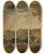 Triptych art skateboard deck of Jasper Francis Cropsey A Passing Shower Over Mts Adam And Eve_1 by Jasper Francis Cropsey (1823-1900)