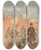 Triptych art skateboard deck of Kobayashi Kiyochika Colonel Kumamoto Masaji Regimental Commander Of The Imperial Guard Artillery by Kobayashi Kiyochika (1847-1915)