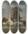 Triptych art skateboard deck of Carl Sknberg Dutch Motif by Carl Skanberg (1850-1883)