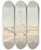 Triptych art skateboard deck of Lewis Vulliamy Perspective View Of A Fanciful Acropolis Complex by Lewis Vulliamy (1791-1871)