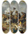 Triptych art skateboard deck of Karl Von Blaas Die Schlacht Bei Turin 1706 by Karl Von Blaas (1815-1894)