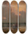 Triptych art skateboard deck of Martin Johnson Heade Sunset At Point Judith Light by Martin Johnson Heade (1819-1904)