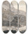 Triptych art skateboard deck of Alexander Cozens River And Mountain With Ruins by Alexander Cozens (1717-1786)