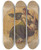 Triptych art skateboard deck of Kenyon Cox Study For Mosaic In The Wisconsin State Capital Government And Liberty by Kenyon Cox (1856-1919)