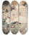 Triptych art skateboard deck of Shik The Occupation Of The Harbor Of Port Arthur At Long Last After Unremitting Bombardment Of The Impregnable Fortress By The Elite Of Our Army And Navy The Stronghold Fell by Shiko (1903-1975)