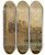 Triptych art skateboard deck of Teofil Kwiatkowski View Of The Avignon Port_1 by Teofil Kwiatkowski (1809-1891)