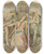 Triptych art skateboard deck of Moritz Von Schwind Three Boys Save The Despairing Pamina From Suicide by Moritz Von Schwind (1804-1871)