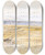 Triptych art skateboard deck of Edward Lear Gebel Serbal From Above Wadi Useit Eygpt by Edward Lear (1812-1888)