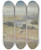 Triptych art skateboard deck of Edward Lear Philae Egypt_2 by Edward Lear (1812-1888)