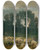 Triptych art skateboard deck of Gustav Ranzoni Vor Dem Gewitter by Gustav Ranzoni (1826-1900)