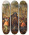 Triptych art skateboard deck of David Vinckboons Blind Hurdygurdy Player by David Vinckboons (1576-1629)