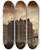 Triptych art skateboard deck of Nicolas Jeanbaptiste Raguenet Lincendie De Lhteldieu En 1772 by Nicolas Jean-Baptiste Raguenet (1715-1793)