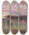 Triptych art skateboard deck of Arthur Streeton The National Game by Arthur Streeton (1867-1943)