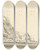 Triptych art skateboard deck of Pieter Van Loon Kust En Strand Bij Dover by Pieter Van Loon (1801-1873)
