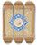 Triptych art skateboard deck of Julesedmondcharles Lachaise Two Alternative Designs For The Painted Decoration Of A Panel One With The Intertwined Initials Cl by Jules-Edmond-Charles Lachaise (1897)