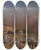 Triptych art skateboard deck of Wilhelm Bernatzik Sommermorgen Am Franz Josephsquai by Wilhelm Bernatzik (1853-1906)