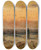 Triptych art skateboard deck of Jakub Schikaneder A Woman At The Seaside At Dawn by Jakub Schikaneder (1835-1924)