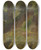 Triptych art skateboard deck of Jakob Becker Inside A Forest_2 by Jakob Becker (1810-1872)
