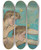 Triptych art skateboard deck of Stanisaw Wyspiaski Archers Fragment Of The Composition Fallen Angels Design To The Painting Decoration In The Franciscan Church In Krakow by Stanislaw Wyspianski (1869-1907)