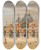 Triptych art skateboard deck of Marco Grubas Venice A View Of St Marks Square by Marco Grubas (1839-1910)