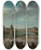 Triptych art skateboard deck of Nicolas Jeanbaptiste Raguenet A View Of Paris From The Pont Neuf by Nicolas Jean-Baptiste Raguenet (1715-1793)