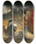 Triptych art skateboard deck of Egron Lundgren Examining The Spy Motif From The Indian Mutiny by Egron Lundgren (1815-1875)