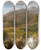 Triptych art skateboard deck of Frederic Edwin Church Heart Of The Andes by Frederic Edwin Church (1826-1900)