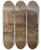 Triptych art skateboard deck of Antonietta Brandeis A View Of The Tiber With Castel Sant Angelo And St Peters by Antonietta Brandeis (1848-1926)